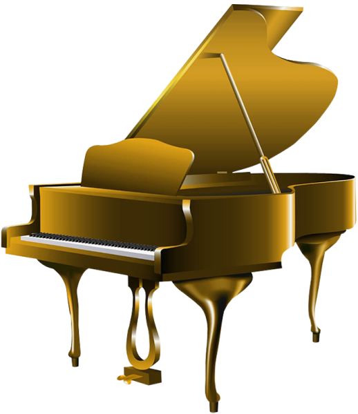 Пианино на прозрачном фоне