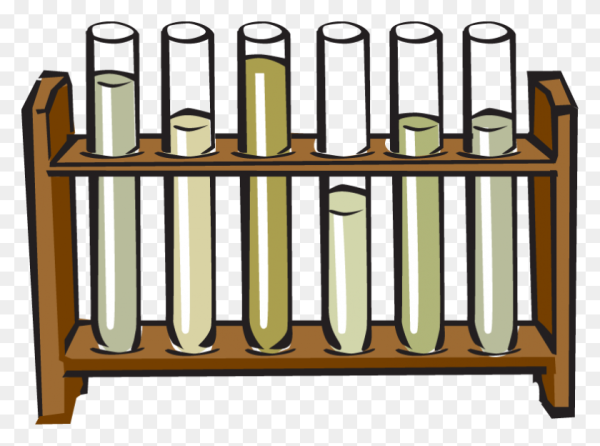 Пробирки на прозрачном фоне