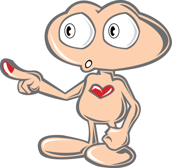 Инопланетянин на прозрачном фоне