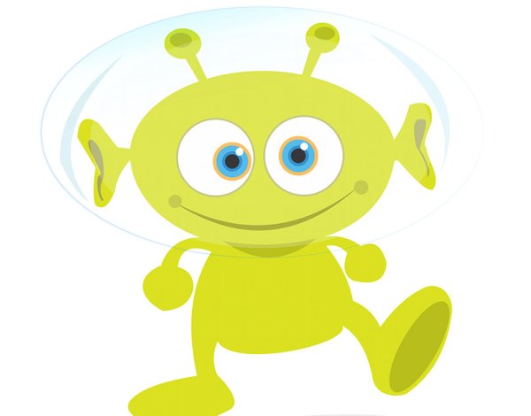 Изображение инопланетянина для детей