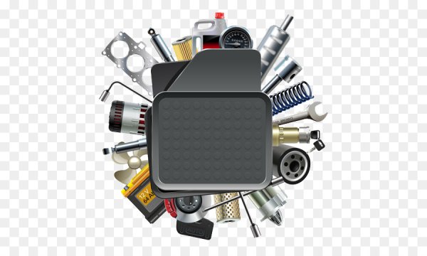 Автозапчасти на прозрачном фоне