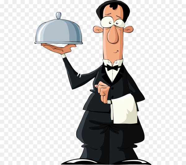 Официант иллюстрация