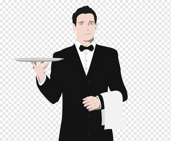 Официант мультяшный