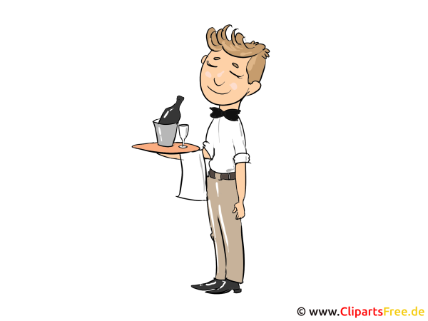 Официант в мультфильме