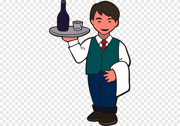 Официантка силуэт