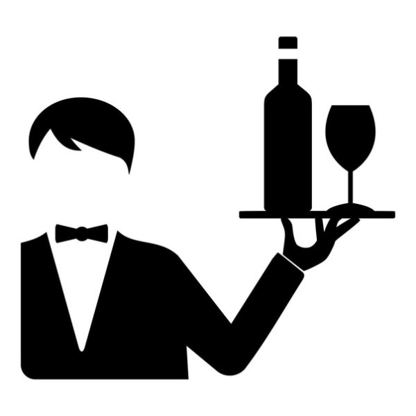 Бармен нарисованный