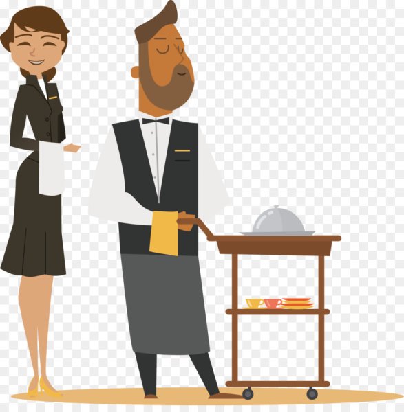 Официант мультяшный