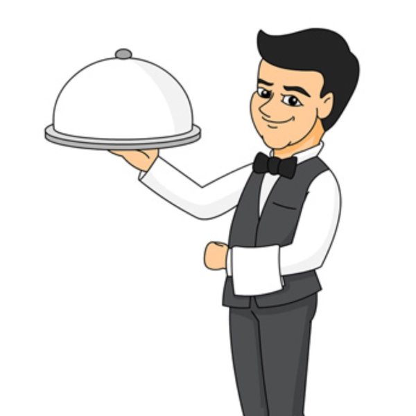 Официанты мультяшные