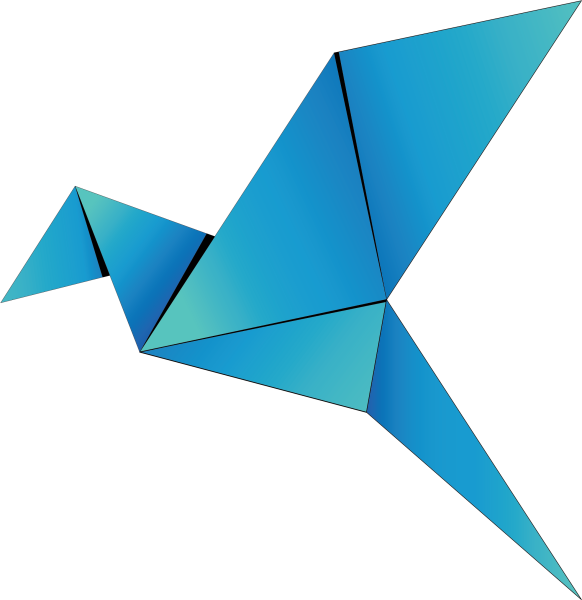 Логотип птица оригами