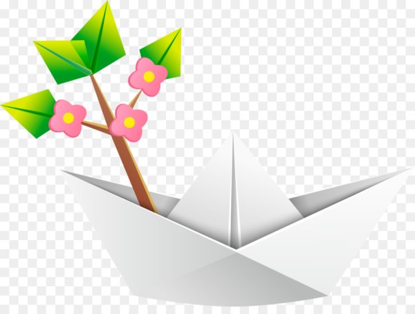 Бумажный кораблик вектор