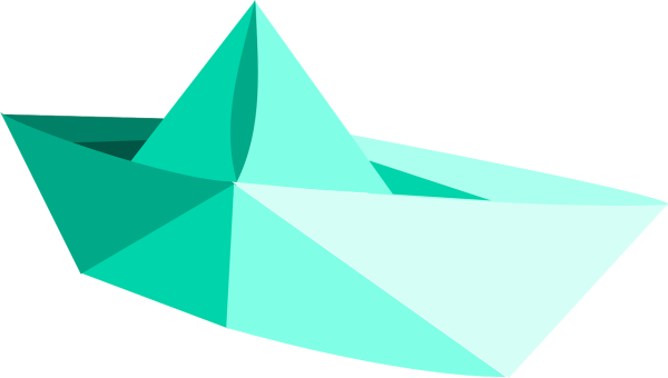 Оригами из бумаги на прозрачном фоне