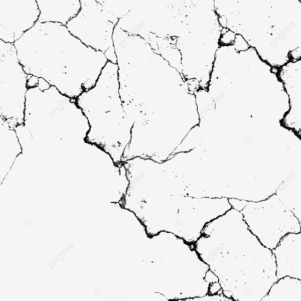 Трещина в стене без фона