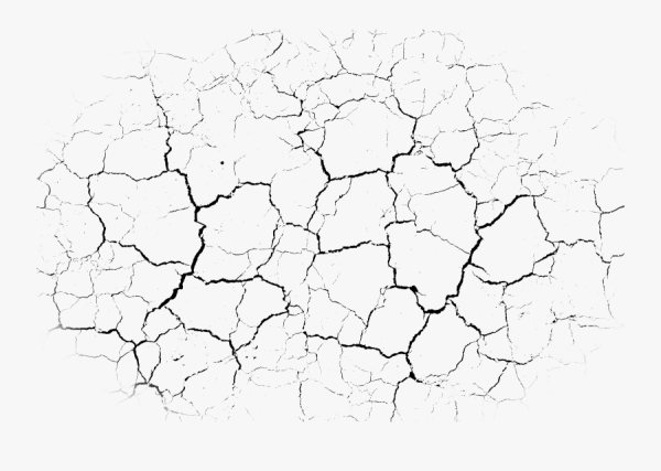 Трещины на прозрачном фоне