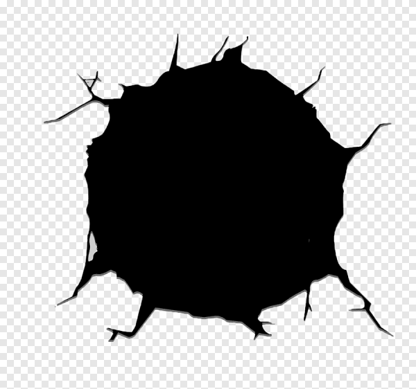 Трещина в стене на прозрачном фоне