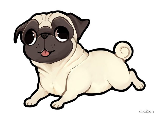 Мопсик мультяшный