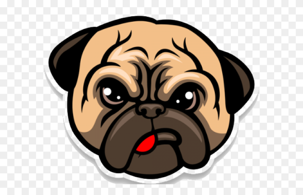 Мультяшная мордочка МОПСА