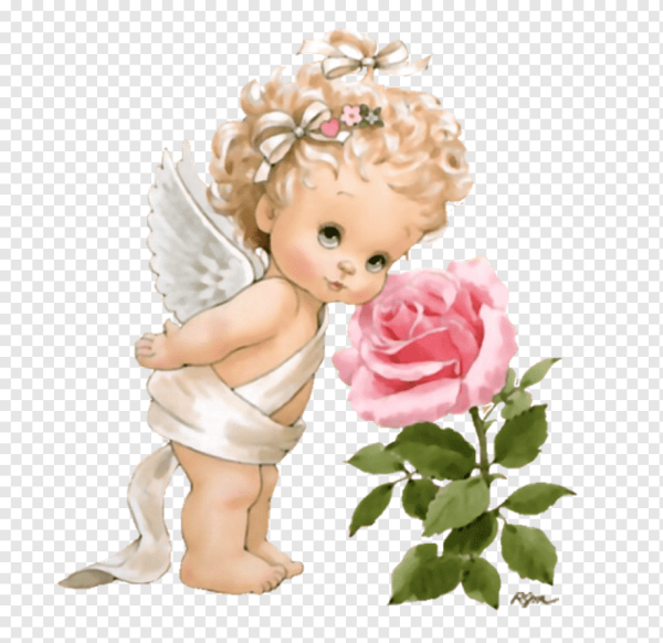 Ангелочек с цветочком