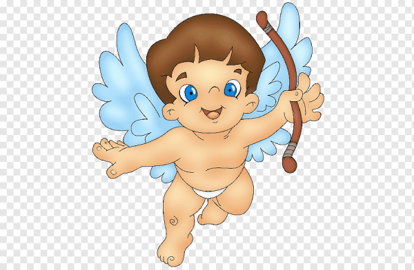 Ангел мальчик на прозрачном фоне