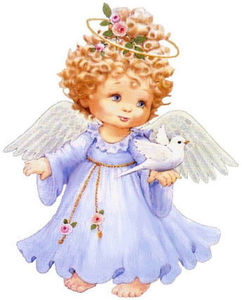 Ангелочки на прозрачном фоне