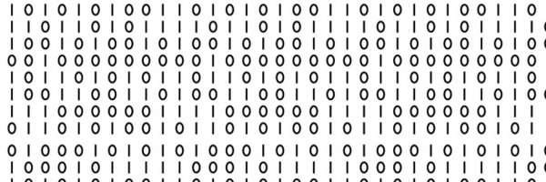 Двоичный код на белом фоне