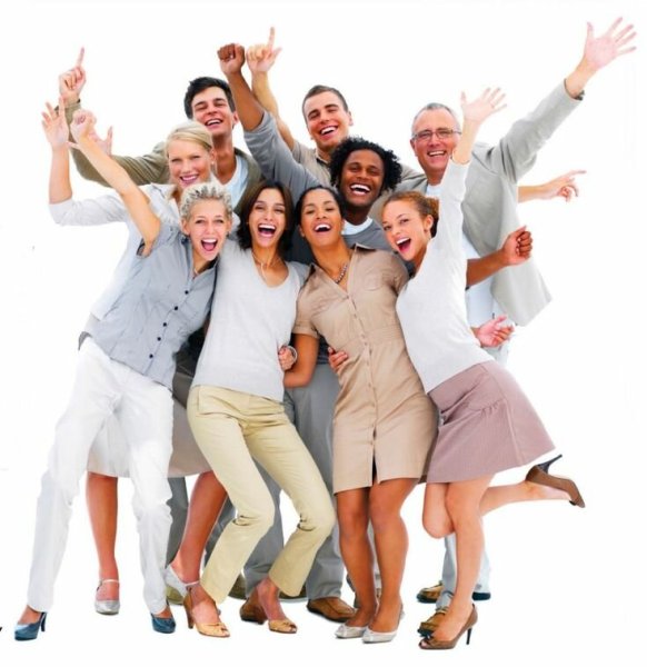 Человек радостный