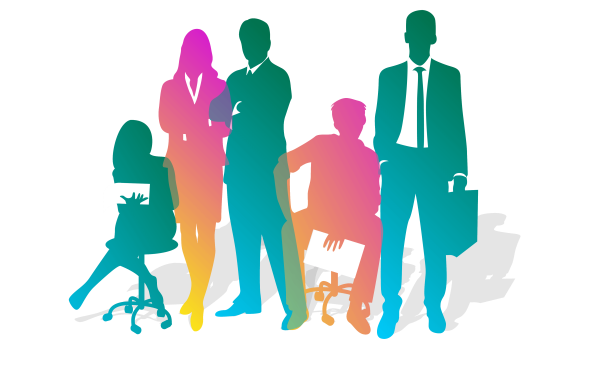 Общение силуэт