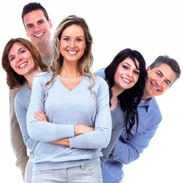 Человек на белом фоне