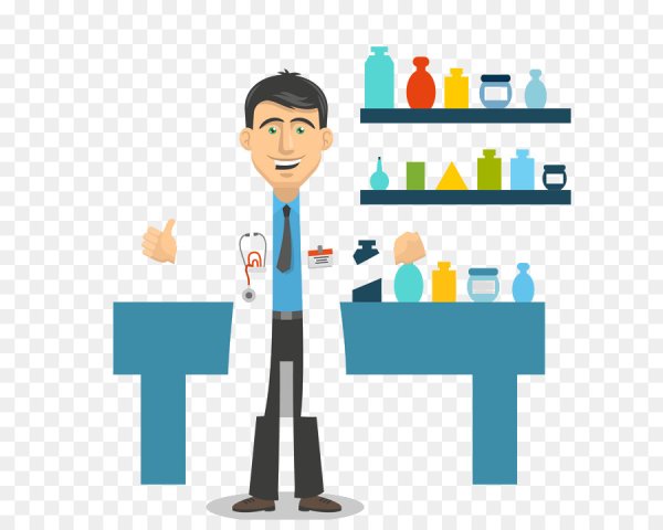 Фармацевт нарисованный