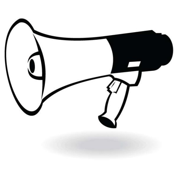 Рупор на белом фоне