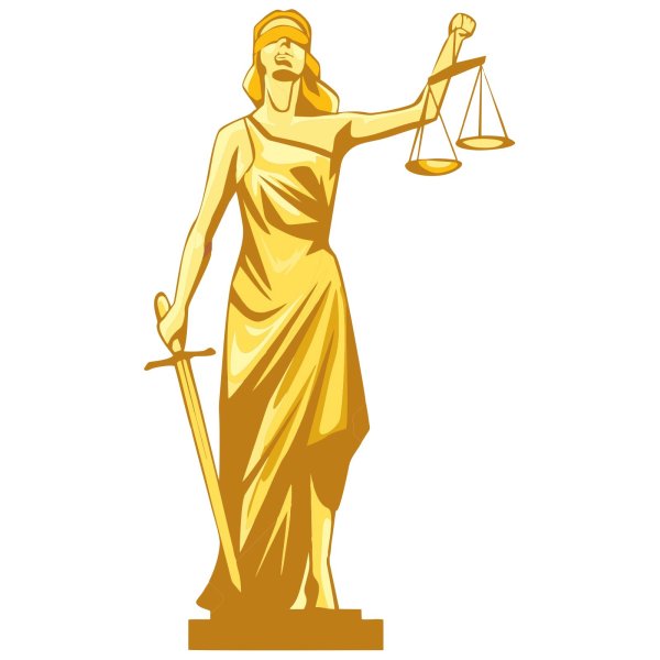 Правосудие на белом фоне