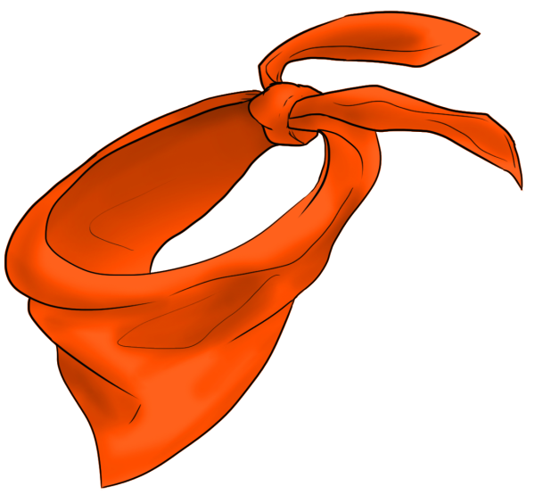 Оранжевая бандана косынка