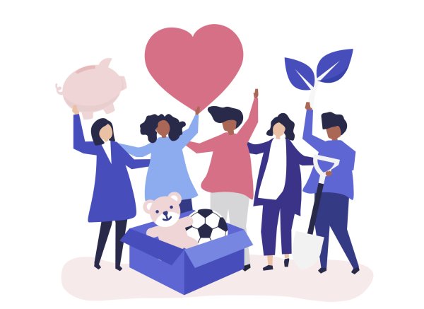 Благотворительность вектор