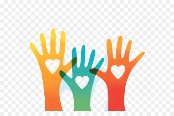 Волонтеры руки без фона