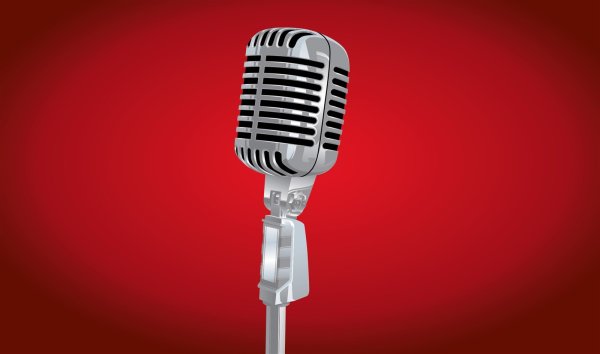 Микрофон для вокала золотой