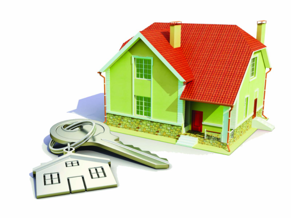 Недвижимое имущество на белом фоне