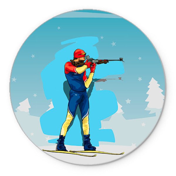 Биатлонист мультяшный