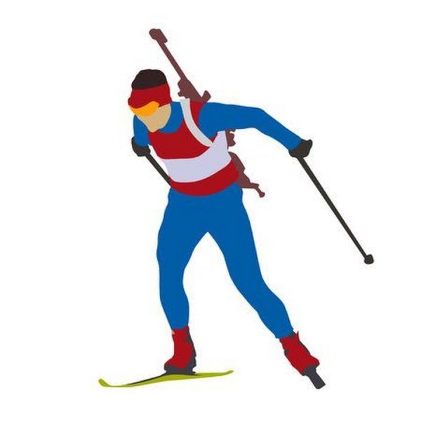 Биатлон на прозрачном фоне для детей