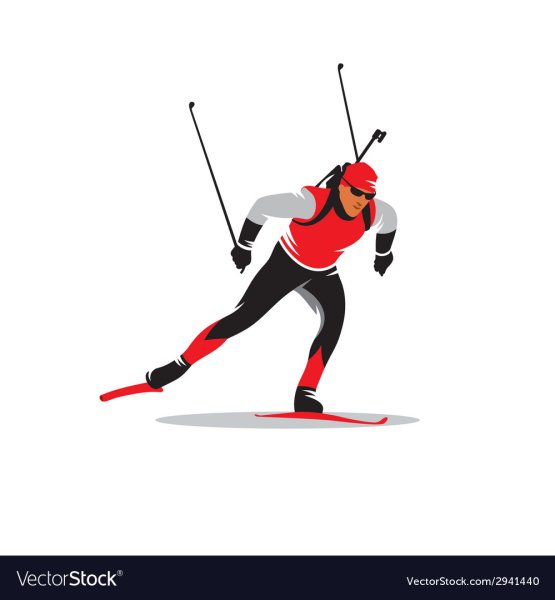 Биатлон на прозрачном фоне для детей