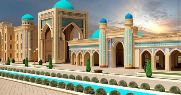 Самарканд. Общий вид Шах-Зинде с Востока.