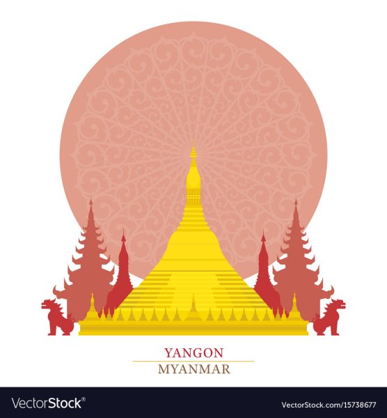 Бирма архитектура вектор
