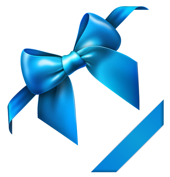 Синяя лента с бантом