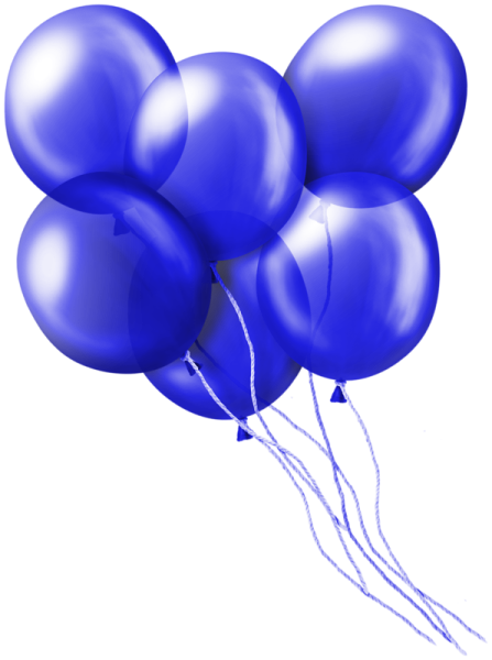 Синий воздушный шарик