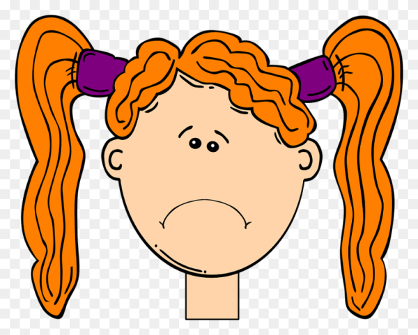 Мультяшная голова девочки