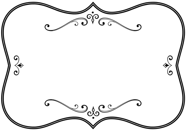 Рамка для текста черно-белая