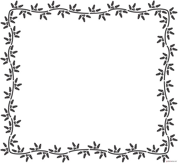 Рамка для текста черно-белая