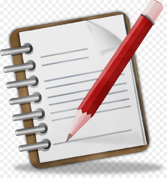 Блокнот и ручка на прозрачном фоне