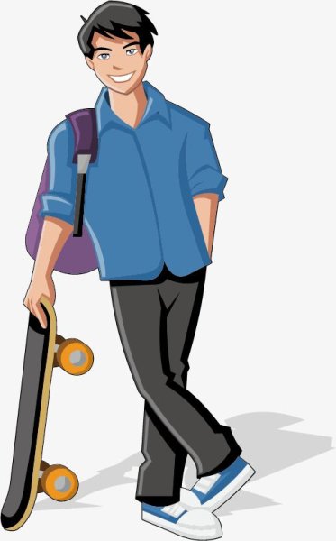 Юноша мультяшный