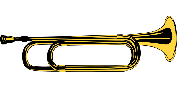 Музыкальная труба на прозрачном фоне
