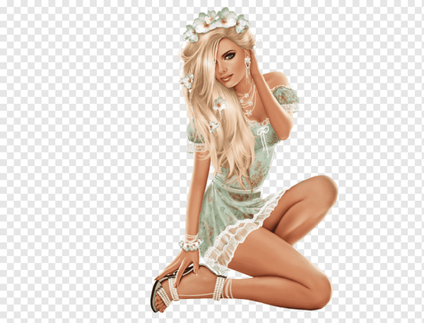 Блондинки 3д на прозрачном фоне