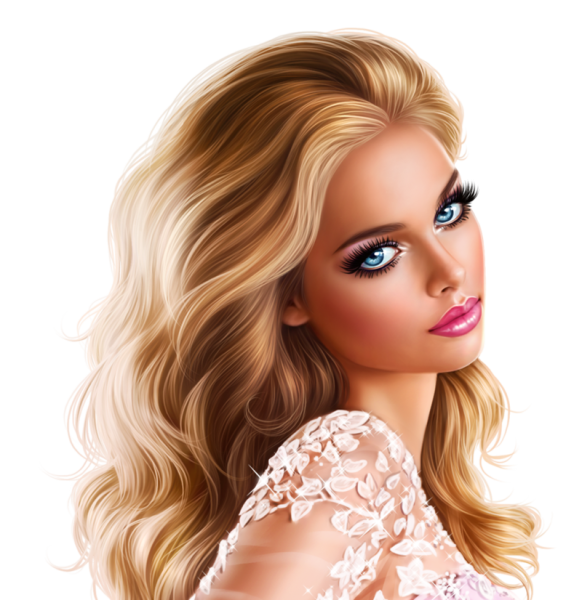 Девушка на прозрачном фоне